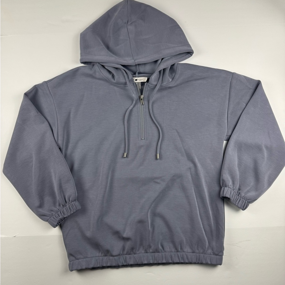 Cable & Gauge Women’s Blue /grayHoodie with elastic wrists and waist medium